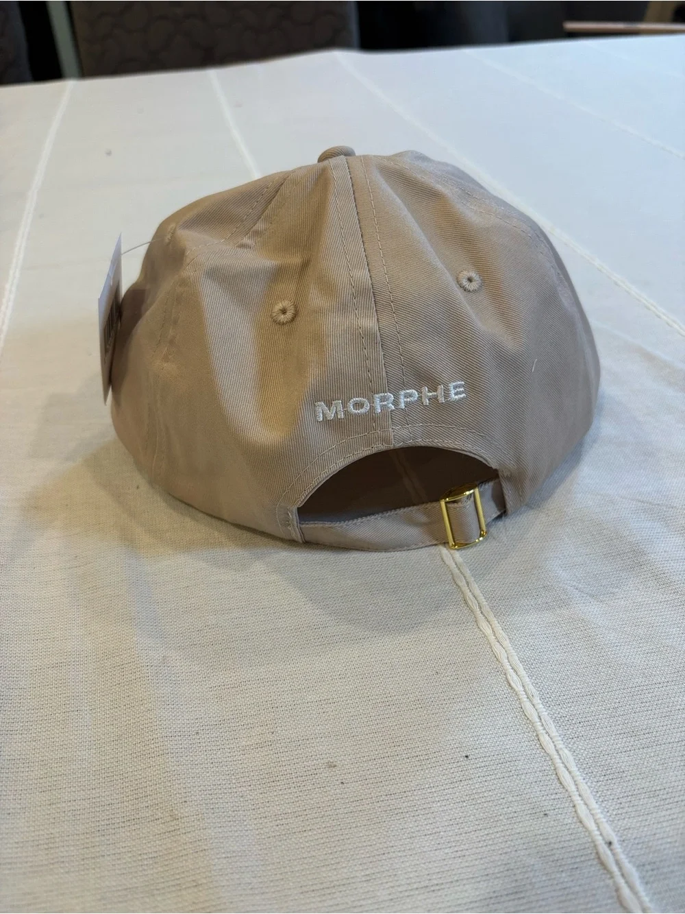 Morphe Feeling Cheeky Dad Hat Beige Embroidered Adjustable Baseball Cap NWT